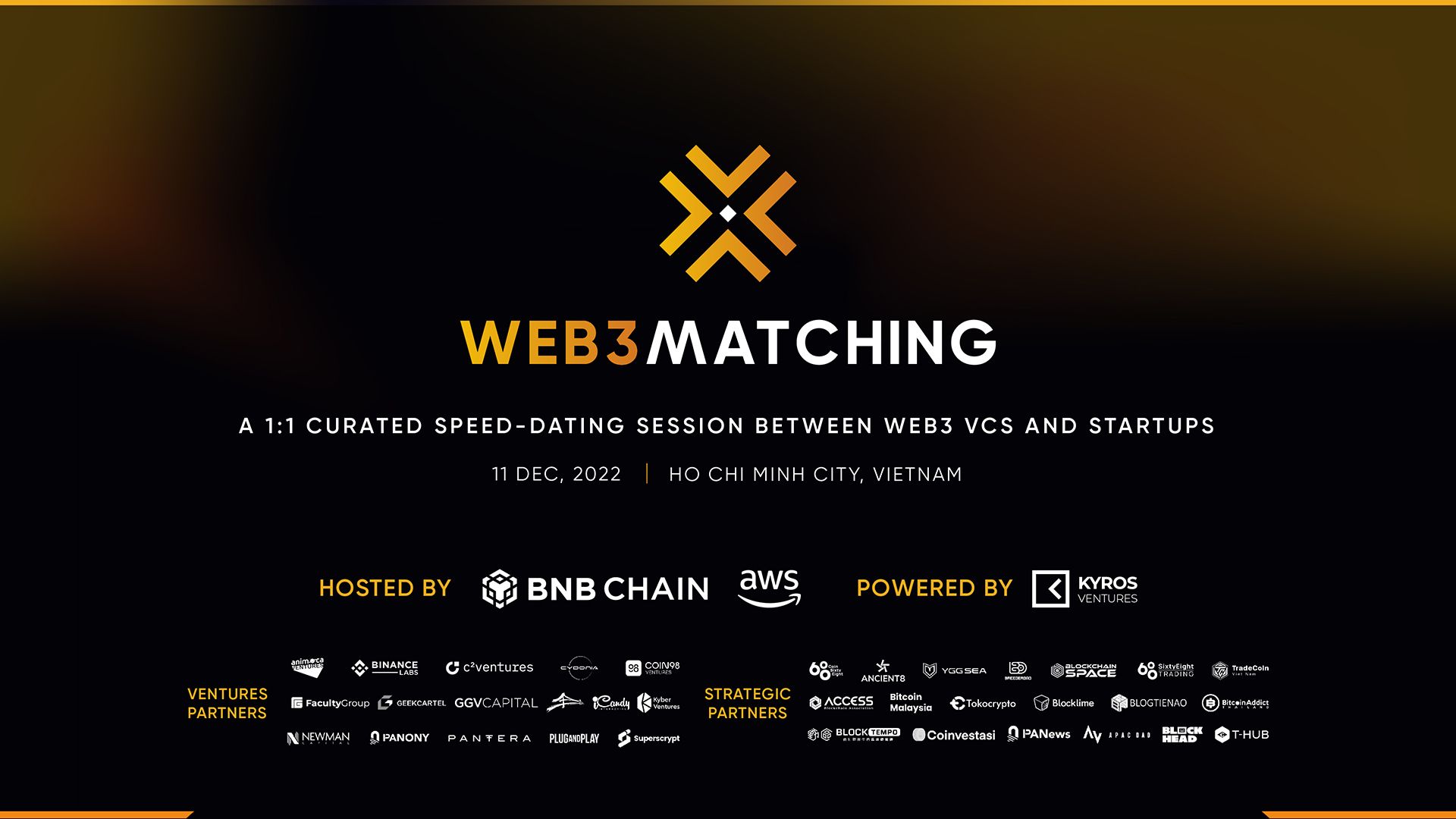 WEB3 MATCHING – Sự kiện Web3 độc quyền bởi AWS, BNB Chain và Kyros Ventures